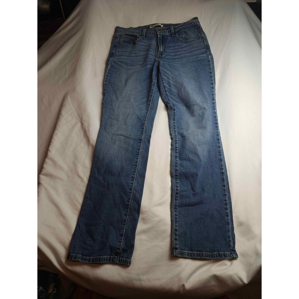 Levis 505 Straight Leg Jeans Mens W30 L32 Medium Wash Blue Denim